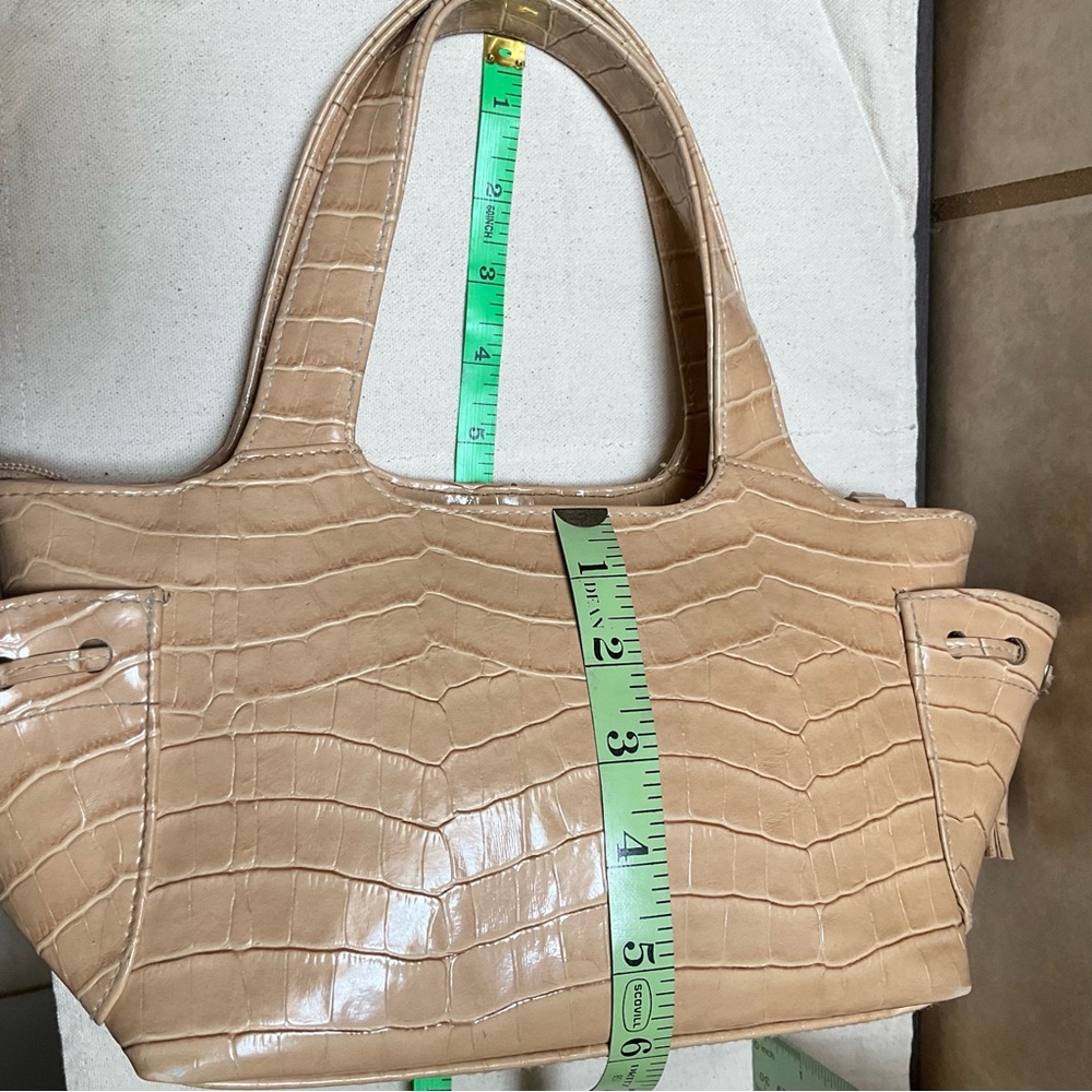 UNBRANDED TAN beige/light brown  mini purse Tan Crocodile-Embossed Women's Bag - Picture 6 of 12